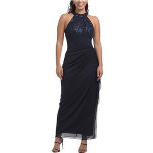 ALEX EVENINGS Petite Halter Dress